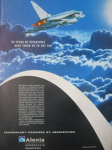 7/2000 PUB ALENIA AEROSPAZIO AEROSPACE FINMECCANICA EUROFIGHTER ORIGINAL AD - Imagen 1 de 1