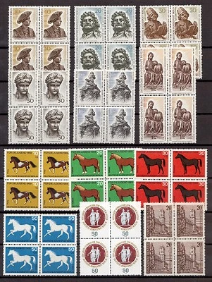 13US0002) WEST GERMAN BERLIN - 35 DIFFERENT STAMPS IN BLOCK OF 4 MNH, 140 STAMPS - Image 1 of 3