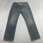 American Eagle Jeans Mens 33x30 Blue Straight Stained Denim Tag 31x30