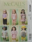 McCalls 6526 - 18" Doll Clothes, Top, Pants, Robe, Slippers, Shorts, Hat,,,,