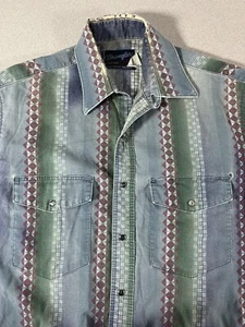 Herren Wrangler Langarm Hemd 15 1/2 blau 377 - Bild 1 von 11
