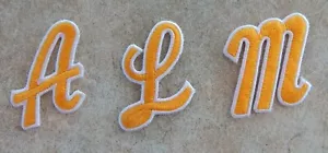 Nuovo alfabeto Varsity Letters Iron-On ORO SPESSO a scelta! - Foto 1 di 7