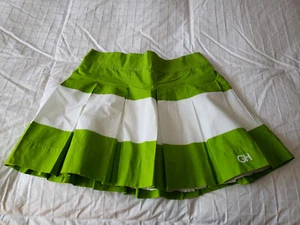 NWY Gilly Hicks Pleated Skirt Sz. M NEW Lime/White NEW - Picture 1 of 5