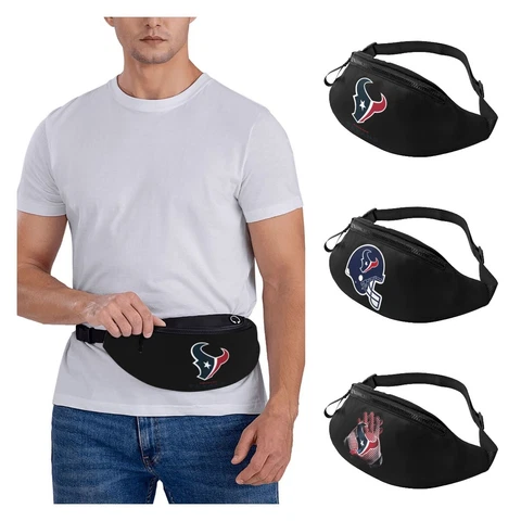Houston Texans  Running Belt Fanny Pack Outdoor Waist Bag Hiking Zip Bag Cover