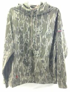 Mossy Oak Men’s Camo Hoodie Hunting Size L 50% Cotton 50% Polyester Fallen Tag