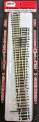 Atlas #394 (anteriormente #284) #6 mano derecha marca V vía de desvío - código HO 100 rieles Foto 1 de 3