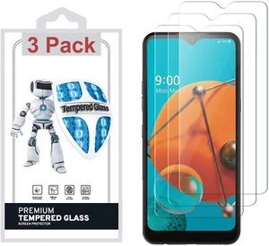 Confezione 3 Vetro Temperato 9H per LG K51 Q51 Full Cover Trasparente Protezione Schermo  - Foto 1 di 4
