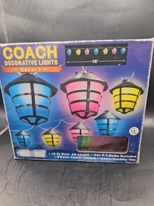 Vtg Lidco Coach Indoor/Outdoor Party Lights Lanterns, Set Of 7 Multicolor - Picture 1 of 6