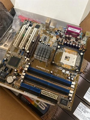 NEW ASUS P4P800-VM Socket 478 ATX Pentium 4 3.20GHz 1GB RAM Motherboard - Image 1 of 4