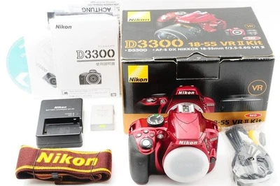 Nikon D3300 Red DSLR Camera Body Boxed Low Shutter Count Tested Excellent HTF - Image 1 of 4