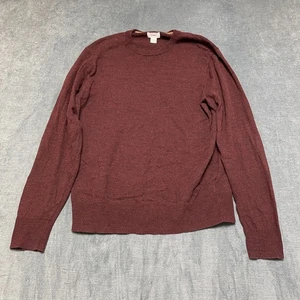 Vecchio maglione navy uomo cotone marrone medio maglia stretta costine outdoor inverno - Foto 1 di 12