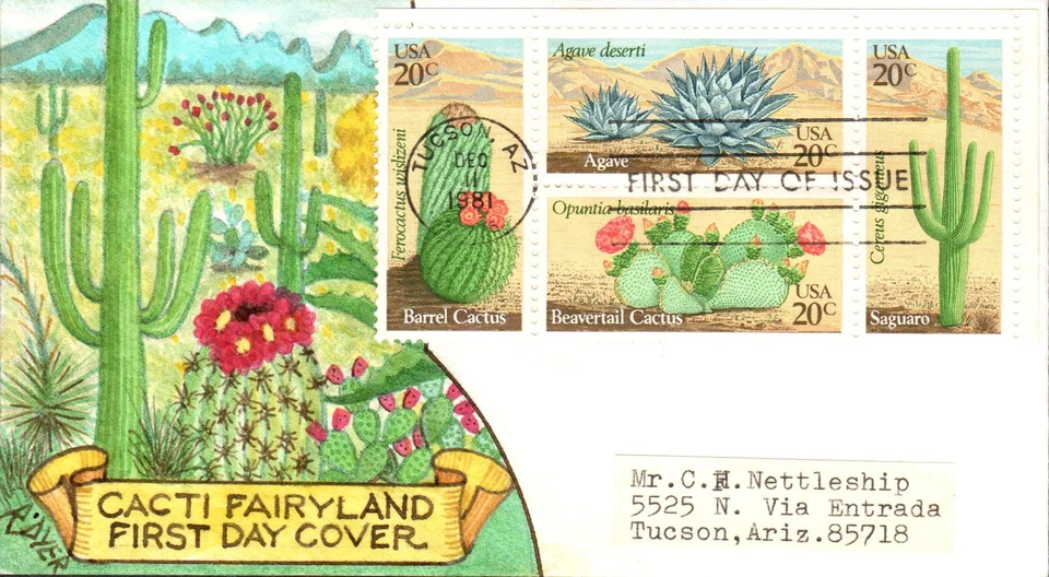 #1942-45 Desert Plants Dyer FDC (22819811942-45001) - Image 1 of 1