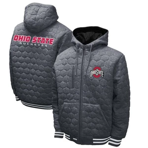 Franchise Club The Ohio State Buckeyes Wabenjacke mit Kapuze grau Herren X-Large - Bild 1 von 3