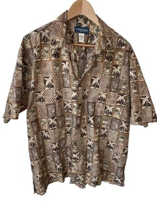 Camisa Aloha Hawaiana Cooke Street Para Hombres Mangas Cortas Botón Delantero Talla XL RN37057 - Imagen 1 de 7