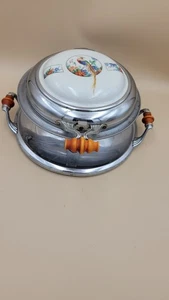 Gofrera Royal Rochester Cromada con Porcelana Pájaro Diseño Floral SIN CORDÓN - Imagen 1 de 8