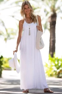 Aspiga Lenu white maxi sun dress medium £100 - Picture 1 of 24