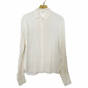 Alexis seidige Button Down Bluse Rückenschlitze LS Gr. M elfenbein - Bild 1 von 5