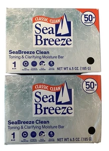 SeaBreeze Classic Clean Toning & Clarifying Moisture Bar Soap 6.5 oz ea Lot of 2 - Picture 1 of 5