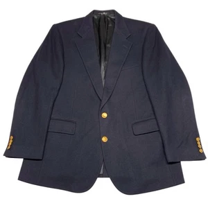 Polo University Club Blazer Mens 46 Blue Wool Ralph Lauren Sport Coat Jacket - Picture 1 of 13