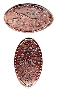 2 Mall of America Elongated Zinc Cents RETIRED Endangered Species Mall Chick-CRC - Picture 1 of 4