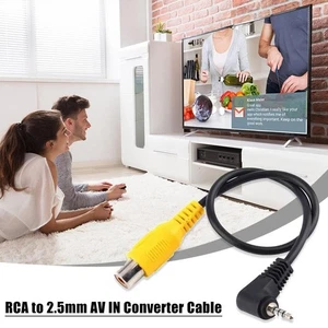 Female RCA to 2.5MM AV IN Cable suit Car DVR Rear View ParkDE Camera A1D6 - Picture 1 of 14