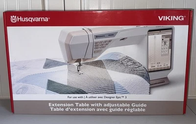  Husqvarna Viking  Extension Table With Adjustible Guide - Epic 3 New Sealed - Image 1 of 4