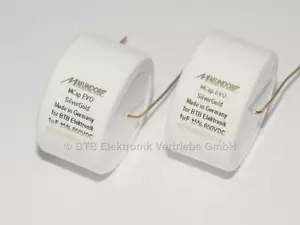 1 Pair 4,7uF- 650V Mundorf Goldpin EVO Silver Gold film capacitor - Bild 1 von 1