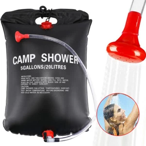Solar Heating Camping Shower Bag 5 Gallons 20L Water Bag Outdoor Camp Hiking Use - Picture 1 of 12
