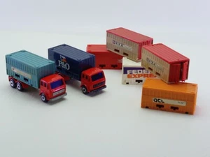 VINTAGE FIAMMIFERI MERCEDES CONTAINER TRUCK E 7 CONTAINER - BUONE CONDIZIONI - Foto 1 di 14