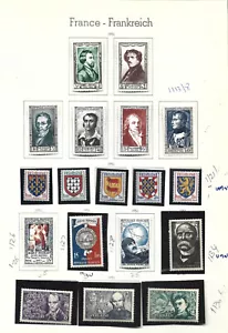 FRANCE 1951 SUPERB QUALITY MINT COLLECTION NATIONAL RELIEF FUNDS AND POETS. - Picture 1 of 1