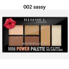 Rimmel Mini Power Eye Lip & Cheek Palette Eyeshadow brown shades color 002 Sassy