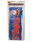 VTG 1992 Beistle Merry Christmas Banner Expandable 35" New Sealed Elf Reindeer