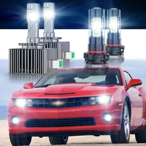 4X D1S Xenon LED Headlight + 5202 LED Fog Light Bulbs 6000K White - Picture 1 of 12