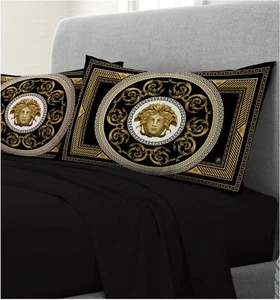 Set Completo Letto Matrimoniale Dis. Versace 3D MartaMarzotto microfibra morbida