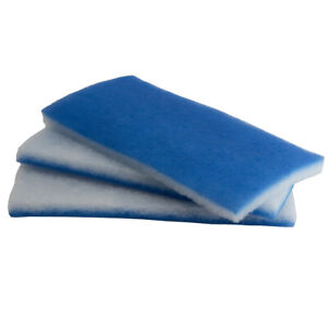 inTank AQUARIUM & POND FILTER FLOSS - VALUE PACK BONDED WHITE BLUE POLY 600 SQIN