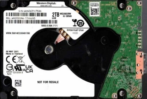 WD20SDRW-11VUUS0 WXN2A MAY 2021 Thailand Western Digital 2TB - Bild 1 von 1