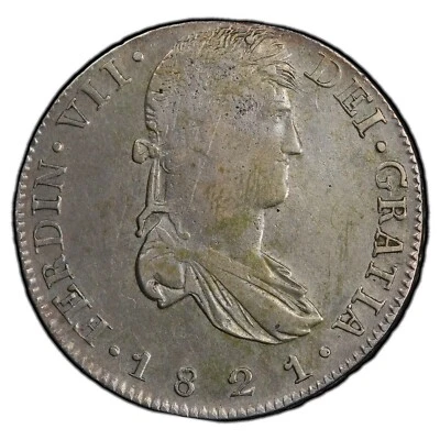 MEXICO WAR OF INDEPENDENCE ZACATECAS 1821-ZsRG 8 REALES SILVER COIN, PCGS XF DET - Image 1 of 4