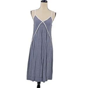 Rag & Bone Sundress Womens Small Blue Gingham Plaid Sleeveless Knee Length - Picture 1 of 14