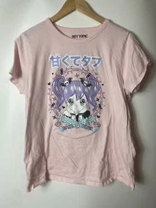Pastell rosa Gothic Anime Mädchen Shirt Damen Größe XL - Bild 1 von 4