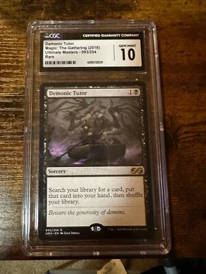 MTG Demonic Tutor Ultimate Masters 093/254 Regular Rare GCG 10 POP  1 - Image 1 of 2