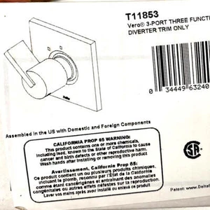 Delta T11853 Vero Three Function Diverter Valve Trim, Chrome - Picture 1 of 2