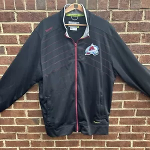 Reebok Center Ice Colorado Avalanche Jacket Mens Size 2xl Black Red Hockey NHL - Picture 1 of 5