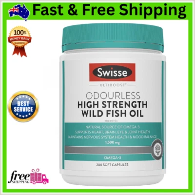 Swisse Ultiboost High Strength Wild Fish Oil 1500mg 200 Capsules Odourless - image 1 of 4