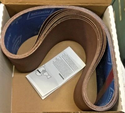 10: NORTON USA 27449 4" x 36" Coated Power Sanding Belt 240 Grit R247 Metalite - Image 1 of 4