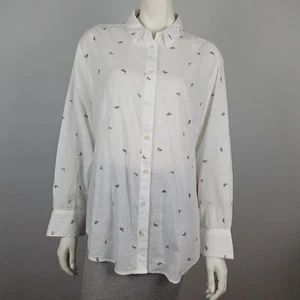 Target Plus Size 20 Tunic Top Button Up Blouse Shirt Long Sleeve Collar White - Picture 1 of 13