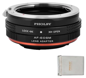PHOLSY AF Lens to Canon EOSM (EOS M) Body, M2, M3, M5, M6, M10, M50, M100, M200 - Picture 1 of 9