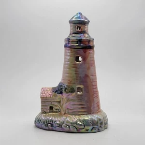 "Vela votiva faro soporte de luz de té 6"" de alto acristalada colorida decoración náutica" - Imagen 1 de 6