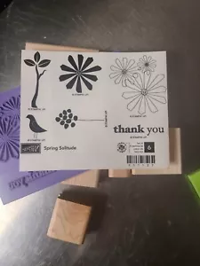 Juego de 6 estampillas de goma Stampin Up Spring Solitude - Imagen 1 de 2