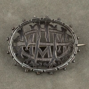 Antike Silber Mama Brosche - Viktorianische Mama - Bild 1 von 24