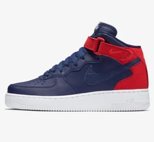 Damen Nike Air Force 1 '07 Mid Seasonal -6,5- 818596-400 Loyal Blau Rot Weiß - Bild 1 von 6